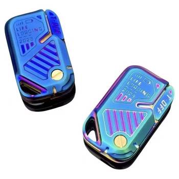 Cross-Border Hot-Selling Edc Stress Relief Toy, Mechanical Metal Push Card, Fingertip Snap Coin Gyro Stress Relief Blind Box