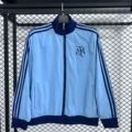Argentinian sky blue retro stand collar