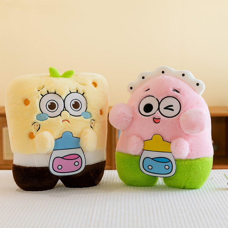 New Cartoon Spongebob Squarepants Doll Plush Toy Paibig Star Doll Pillow Girl's Birthday Gift