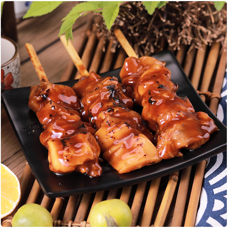 Dacheng food soy sauce flavor chicken skewers 350g Japanese chicken leg meat barbecue skewers Rosen convenience store microwave instant food