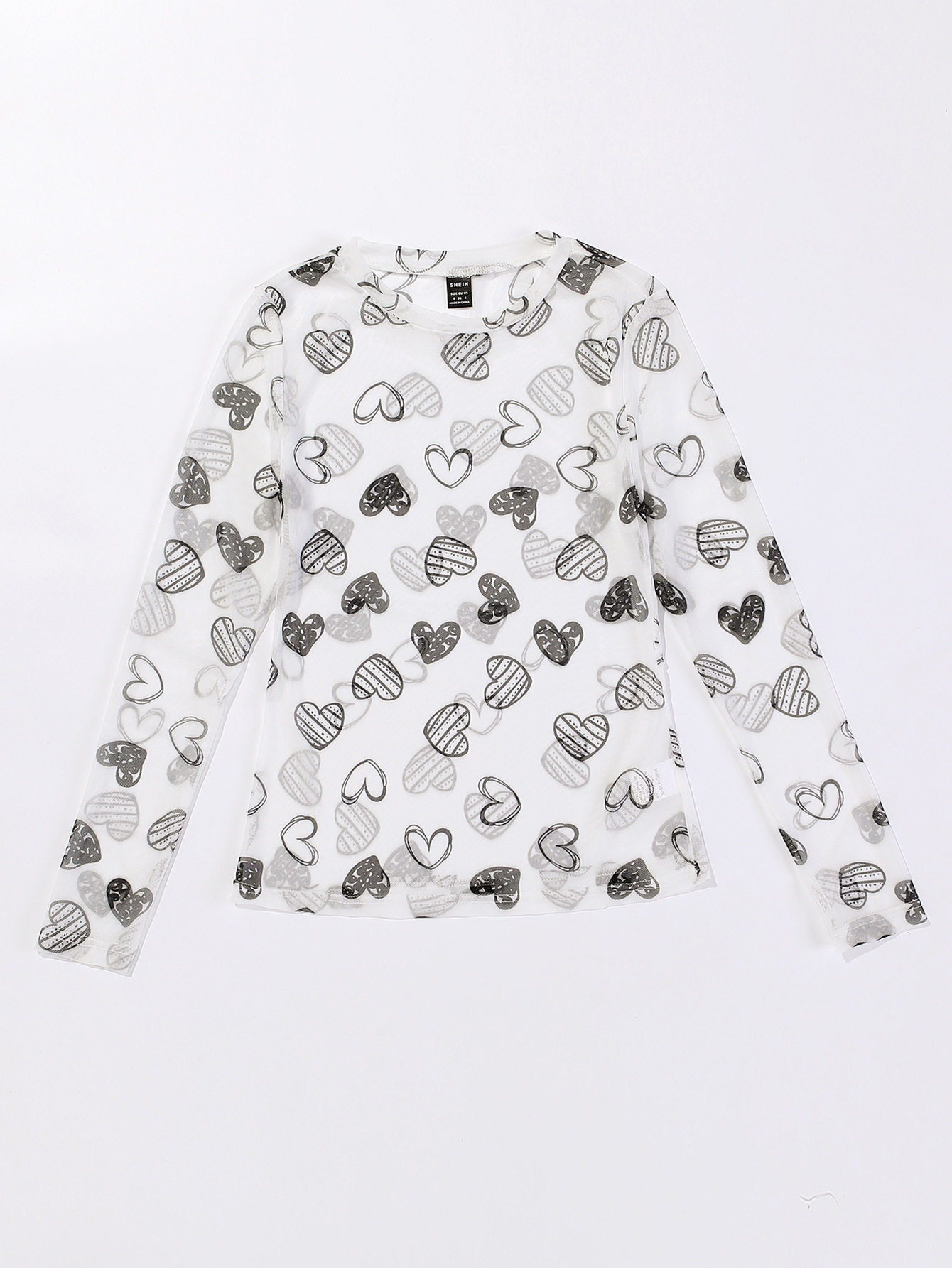 Casual Long Sleeve T Shirt Lightweight Mesh Fabric Versatile Style Trendy Design Perfect for Everyday Wear