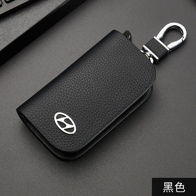 Car key bag men's leather zipper wholesale key bag cowhide universal car multi-function household key bag women