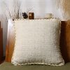 Simple Ins Style Forest Color Cut Flower Woven Pillow Living Room Bedroom Pillow Case Tassel Lace Cushion