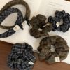 Retro Plaid Bow Hair Tie, High-End 2025 New Ball Hair Accessories, Preppy Style Patterned Headband