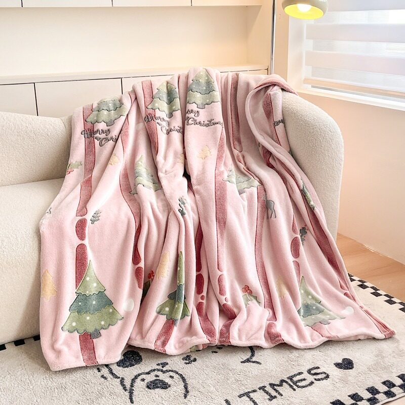 New Soft Snowflake Velvet Cashmere Thickeneded Blanket Multi-Purpose Blanket Christmas Blanket Nap Office Blanket