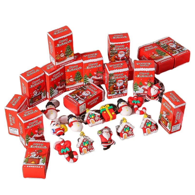 Christmas Blind Box Pendant Keychain Blind Box Children's Christmas Gift Cartoon Doll Keychain Boys and Girls Gifts