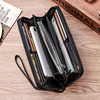 Trendy Brand Men's Long Zipper Clutch Bag Business Casual European and American Fashion Large Capacity Crocodile Pattern Multi-Card Wallet