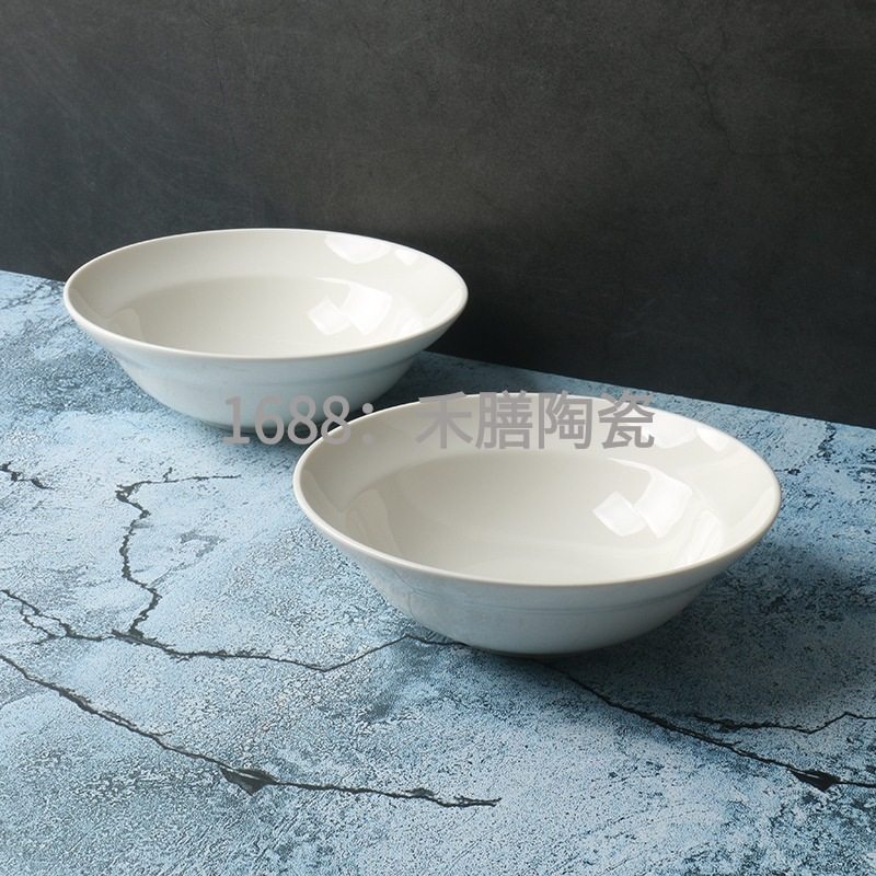 Lusheng Original Order] Especially Beautiful Household Instant Noodle Bowl [Ceramic Tableware Yogurt Bowl] Hotel Supplies Large Soup Bowl
