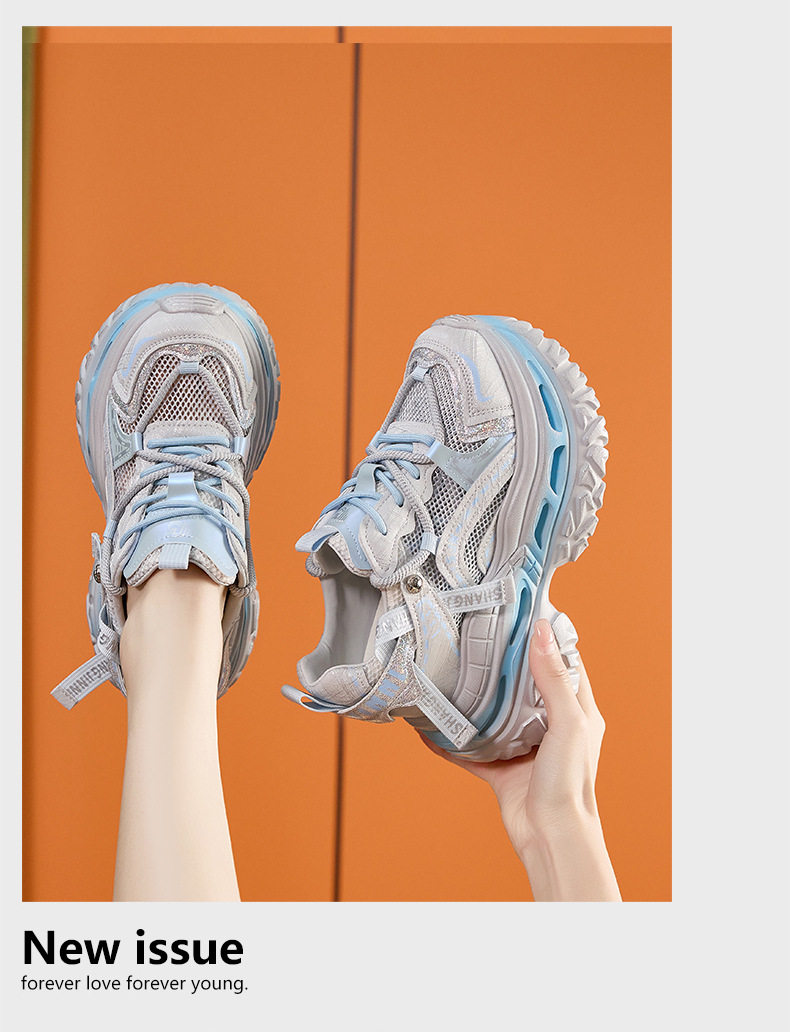 Giày sandal cao gót nữ hở mũi đế dày thoáng khí — Hoa lan trắng, Bột trắng chi tiết 14