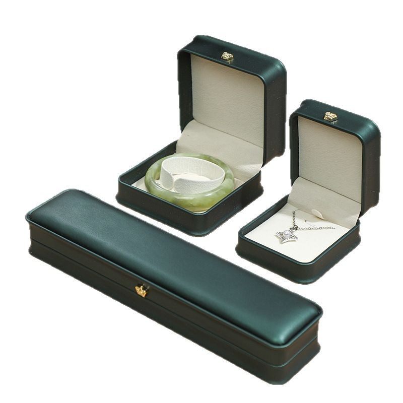 Crown Classy Pu Leather Jewelry Box Jewelry Necklace Gift Box Waist Ring Bracelet Bracelet Jewelry Packaging Box