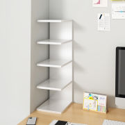 Wrought Iron Bookshelf Desktop Storage Rack Desk Book Layered Storage Rack Office Desk Invisible Vertical Simple Book and Newspa