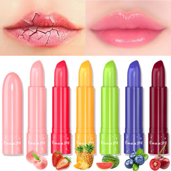 Pay attention to view! Link Disclaimer-Foreign Trade Exclusive: CmaaDu 6 Color Fruit Flavor Color Change Moisturizing Lipstick