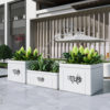Outdoor Stainless Steel Flower Box, Commercial Street Outdoor Wrought Iron Flower Trough, Sales Department, Municipal Partition Planting Trough Flower Stand