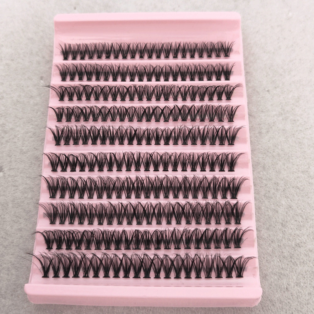 Cross-Border Trade Eyelash Washboard 30D40D50D60D80D European and American False Eyelashes Hot Melt Segmented Hair Versatile