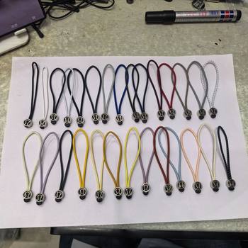 Lulu with zipper pull pull rope luggage clothing zipper rope handle pull tail buckle elastic rope alloy white bright