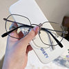 Little Red Riding Book Same Style Ultra Light Glasses Frame Men's and Women's Polygonal Anti-Blu-ray Artistic Retro Glasses Frame Plain Style