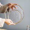 Scandinavian Irregular Western Food Plate Phnom Penh Crystal Casual High-Looking Glass Plate Tray Polygonal Fruit Plate Dried Fruit Plate