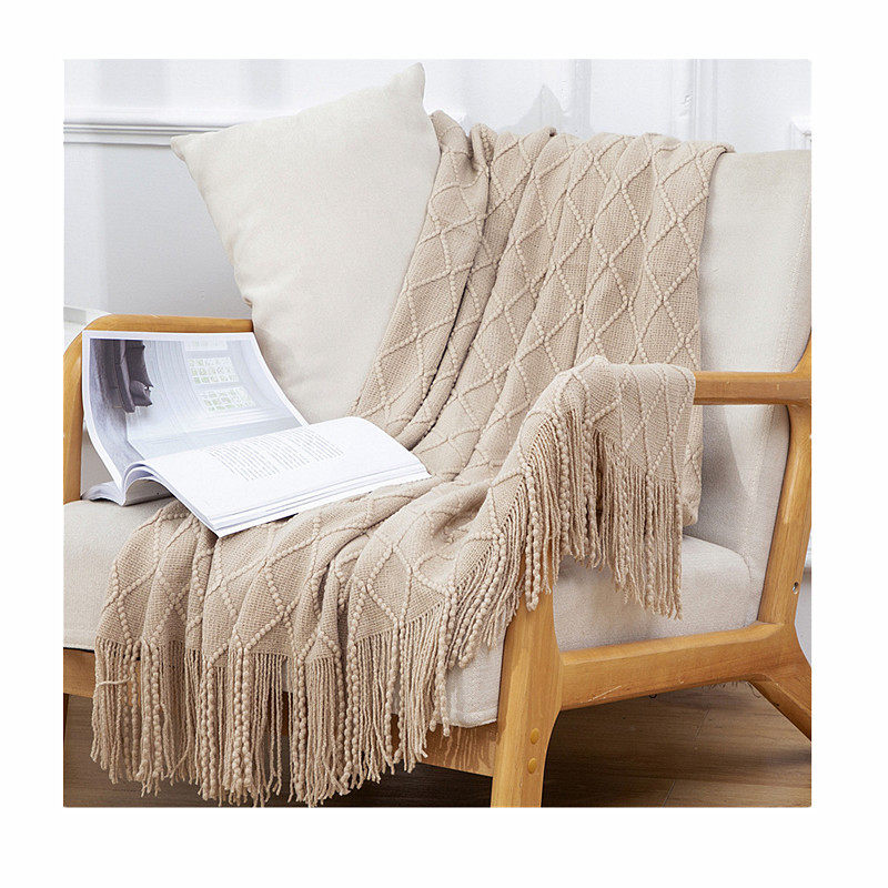 Nordic Sofa Blanket Cover Blanket Knitted Small Blanket Nap Blanket Air-conditioning Blanket Bed End Blanket Summer Lunch Blanket Wholesale