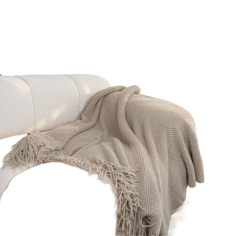 Colorful Knitted Blanket Wabi-Sabi Style Homestay Bedside Decorative Blanket Bed Towel Ins Nap Blanket Throw Blanket Sofa Blanket