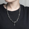 Niche Winding Black Gemstone Necklace Men's Titanium Steel Cold Style Unisex Hip-Hop Cool Stylish Men's Clavicle Sweater Chain