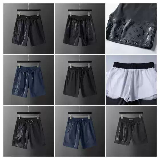 Authentic Swim Shorts That Show Patterns When Wet, Beach Shorts with Inner Mesh, Unisex, Breathable, Export Casual Beach Shorts