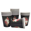 Anyou Black Creative Food Grade Thickened Disposable Holiday Party Tea Paper Cups Home Daily Use Factory Direct Sales