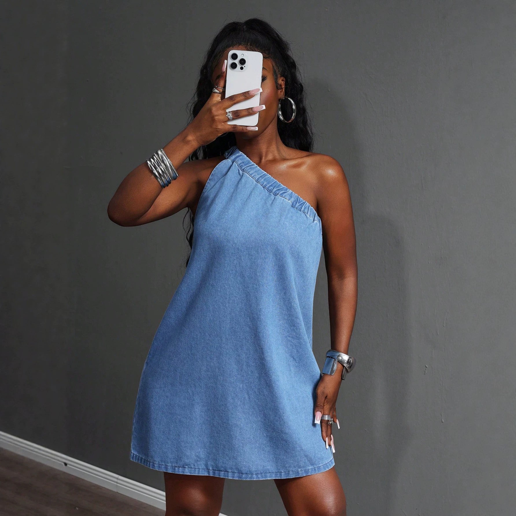 Casual Summer Denim Dress for Women Comfortable Fit Stylish Design Versatile Use Ready to Ship Low MOQ