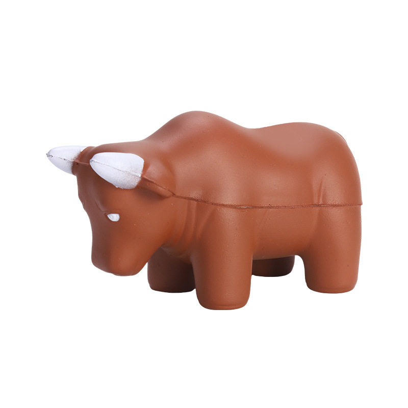 新款趣味解压玩具 创意黄牛造型减压捏捏乐 慢回弹系列PU材质摆件