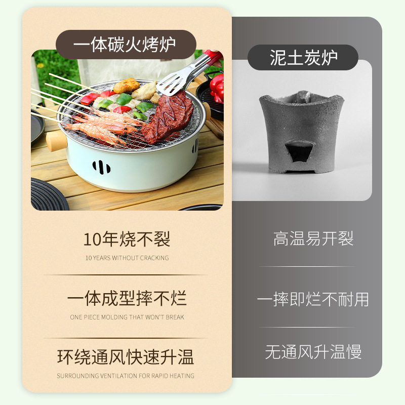 Indoor and Outdoor Barbecue Grill for Tea Brewing, Camping, Home Use, Portable Barbecue Grill, Charcoal Grill