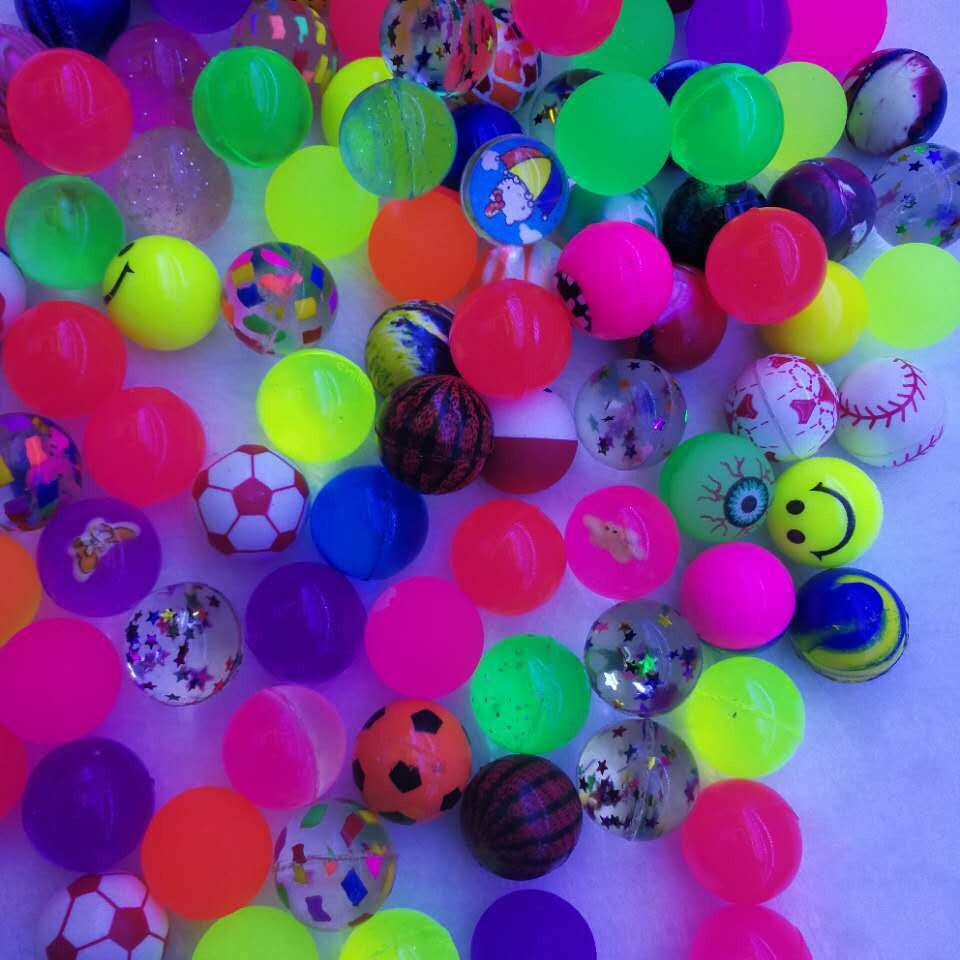 XD111 factory direct 32mm mixed elastic ball children's toy flower ball 3-7 mixed all good ball mixed