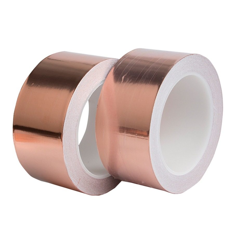 Single-sided conductive copper foil tape pure copper 0.06mm copper foil adhesive paper signal strengthening shielding high viscosity ultra-thin Universal