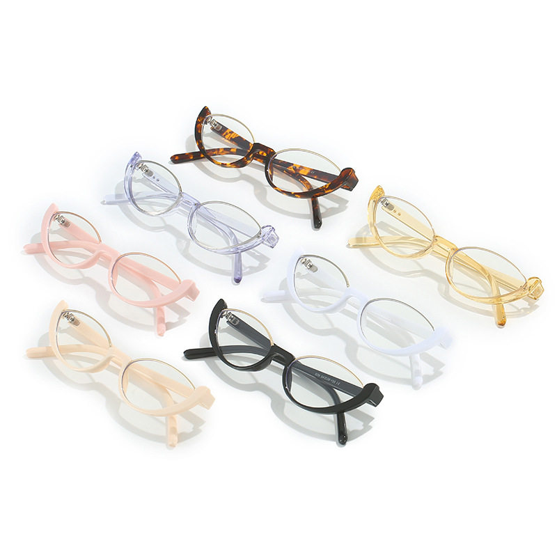 Cross-border Cat's Eye Style Women's Personalized Frame Decorative Flat Lens Anti-blue Light Glasses with Proximity Sight