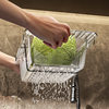 Retractable Drain Basket Kitchen Vegetable Basket Washbasin Drain Home Living Room Fruit Plate Sink Drain Basket Artifact