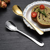 304 stainless steel children's feeding spoon eating spoon water drop round spoon bird's nest fish glue spoon laser LOGO