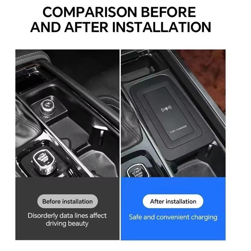 For Volvo XC90 S90 V90 XC60 S60 V60 Car Wireless Charger USB Charger