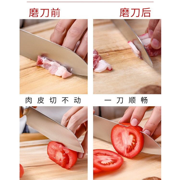New Knife Sharpening Tool, Fully Automatic Electric Commercial Knife Sharpening Stone, High-Precision Kitchen Knife Grinding Wheel Sharpening Machine, Multi-Ginger Tea