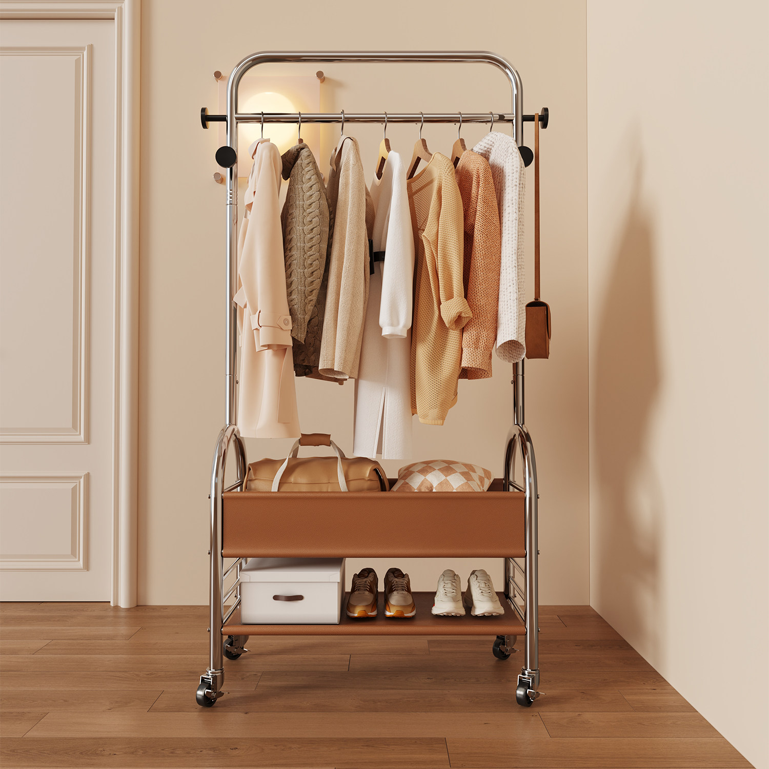 Carefully Selected Vintage-Style Coat Racks, Movable Clothes Racks, Floor-Standing Clothes Racks, Bedside Clothes Storage Solutions for the Bedroom