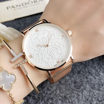 2024 Explosions Personalized Pattern Dial Watch Women's Online Celebrity Simple Women's Fashionable Waterproof Temperament Women's Watch