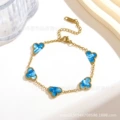 Gold Bracelet [Sky Blue Stone]