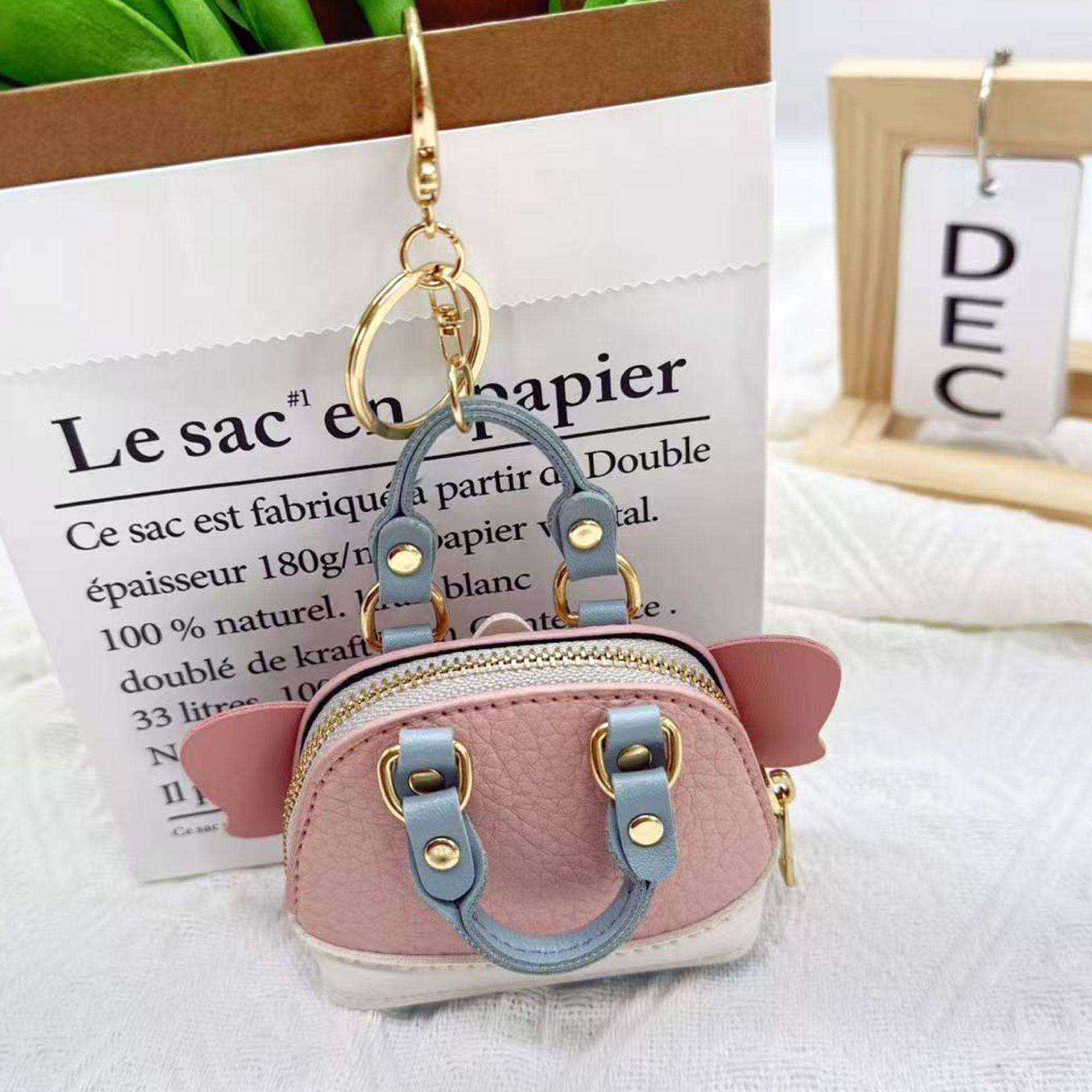 Mini Bag Creative Pattern Coin Purse Lychee Coin Genuine Leather Women's Wallet New Card Holder Cosmetics Bag Short Zipper