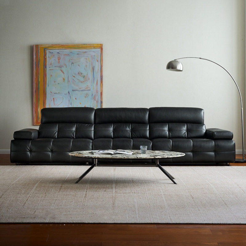 อิตาลีLawrenceโซฟาFoshanเฟอร์นิเจอร์สูงกลับหนังโซฟาห้องนั่งเ...