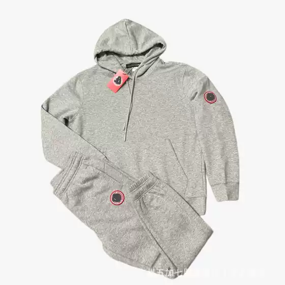 Cross-Border Trendy Brand Goose Home Ultra-Soft Fleece 430g Thickened Hooded Long-Sleeve Casual Suit Men's Sweatshirt