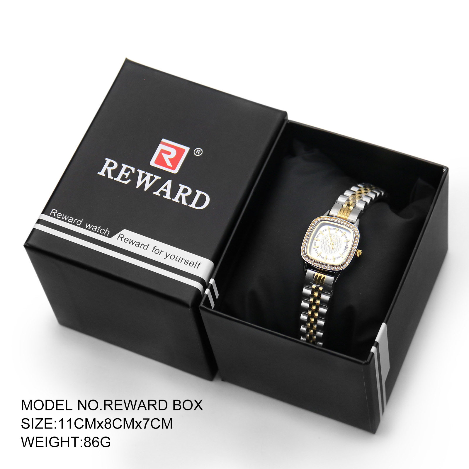 Reward Watch Gift Packaging Box Original Watch Box High-End Watch Gift Box Cross-Border Heaven and Earth Cover Packaging Box Square Box