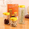 Glass Sealed Jar Three-piece Set Household Grain Snack Storage Storage Jar Tea Jar Set Event Gift