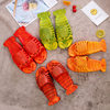 Summer Men and Women Couple Sandals Large Size Cartoon Lobster Slippers Funny Crayfish Beach Slippers Cross-Border