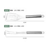 Factory direct supply stainless steel grill shovel fork clip combination three-piece BBQ camping outdoor family dinner barbecue