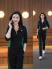 Casual Sports Suit for Women, Spring and Autumn 2025 New Style, Fashionable and Slimming, Stand-Up Collar Sweatshirt and Wide-Leg Pants Two-Piece Set