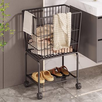Dirty Clothes Storage Basket, Laundry Basket, Floor-Standing Clothes Rack, Multi-Functional Mobile Storage Rack, Storage Artifact