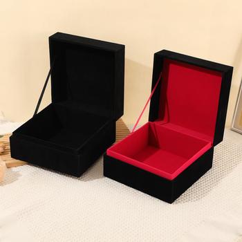 New Solid Color Velvet Flip Cover Gift Box Holiday Gift Box Cosmetic Packaging Box Wedding Wedding Candy Box