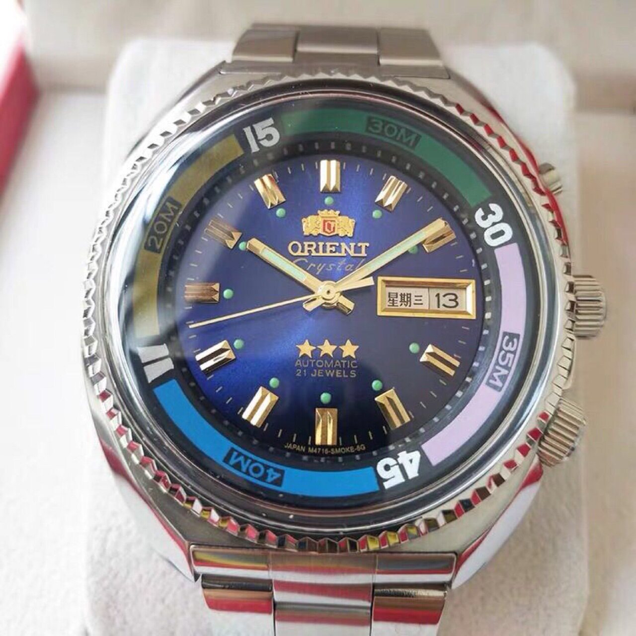 Men's Japanese Double Lion Watch Fully Automatic Mechanical Watch Haiba Watch Rotating Large Dial Multi-Function with Luminous Watch